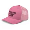 Best Dog Sitter Ever Hat (Embroidered) Dog Lover Adjustable Trucker Hat Pink view 4