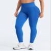 YEOREO Amplify Leggings for Women Seamless Scrunch Leggings Butt Lifting Gym High Waisted Athletic Leggings Blue view 2