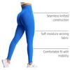 YEOREO Amplify Leggings for Women Seamless Scrunch Leggings Butt Lifting Gym High Waisted Athletic Leggings Blue view 4