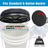 Foxtune 5 Gallon Bucket Seat Lid, 360 Degree Swivel Foam Bucket Spin Seat Cushion with Padded Top for Fishing, Hunting, Baseball Gardening and Camping, Silent, Comfortable, Water-Resistant view 3