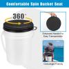 Foxtune 5 Gallon Bucket Seat Lid, 360 Degree Swivel Foam Bucket Spin Seat Cushion with Padded Top for Fishing, Hunting, Baseball Gardening and Camping, Silent, Comfortable, Water-Resistant view 4