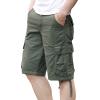 Maiyifu-GJ Mens Outdoor Casual Cargo Shorts Lightweight Multi Pocket Short Pants Relaxed Fit Summer Hiking Military Short (Green,33) view 1