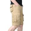 Maiyifu-GJ Mens Outdoor Casual Cargo Shorts Lightweight Multi Pocket Short Pants Relaxed Fit Summer Hiking Military Short (Khaki,42) view 1