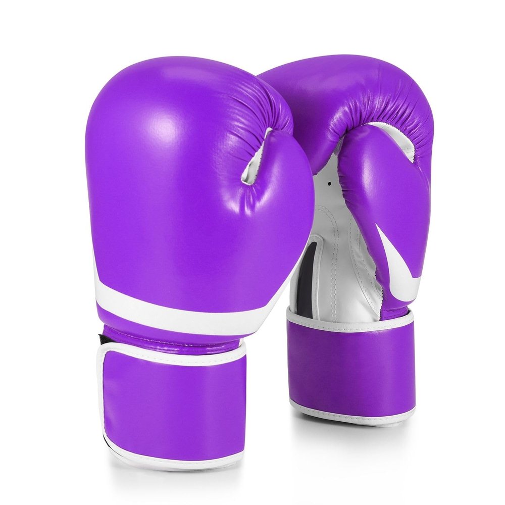 Flexzion Purple Durable Padded Boxing Gloves - Women's 10 oz Training Gloves for Heavy Bag & Kick Boxing/Muay Thai/MMA
