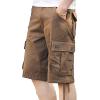 Maiyifu-GJ Mens Outdoor Casual Cargo Shorts Lightweight Multi Pocket Short Pants Relaxed Fit Summer Hiking Military Short (Brown,29) view 1