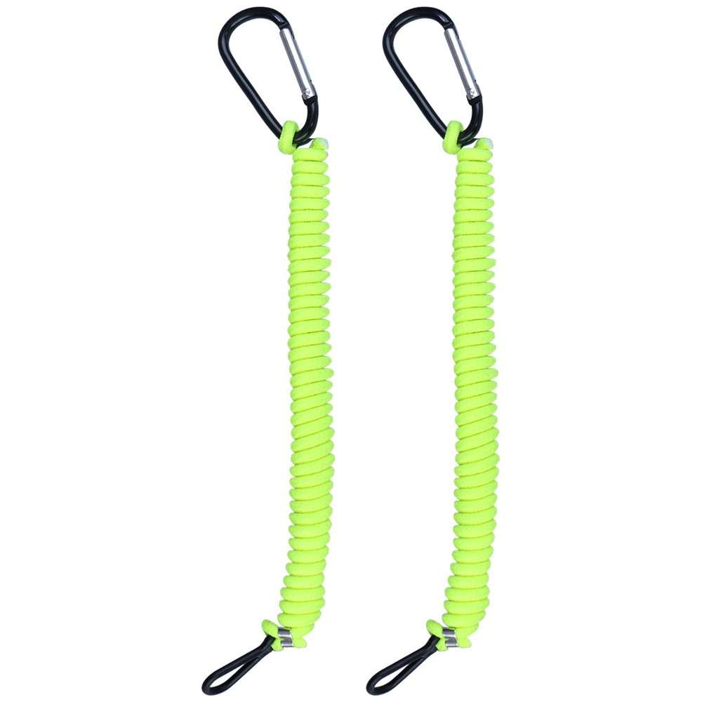 8M0092850 Boat Kill Switch Lanyard Replacement for Mercruiser Marine Boat Emergency Stop Switch Safety Lanyard Cord 49 Inch/125 Long -Replace 15920T54 15920A54 (Aluminum Alloy Clip Green 2Pcs)