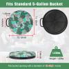Foxtune 360-Degree Swivel Bucket Seat, 5 Gallon Bucket Lid, Spin Bucket Seat Cushion, Silent, Comfortable, Water-Resistant, for Fishing, Gardening, Hunting and Camping view 3