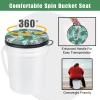 Foxtune 360-Degree Swivel Bucket Seat, 5 Gallon Bucket Lid, Spin Bucket Seat Cushion, Silent, Comfortable, Water-Resistant, for Fishing, Gardening, Hunting and Camping view 4