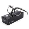 COASION Blue Light Blocking Oversized Glasses Stylish Fake Eyeglasses for Women Round Frame with Clear Lens Eyewear (Black - Diamon) view 2