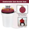 Foxtune 360-Degree Swivel Bucket Seat, 5 Gallon Bucket Lid, Spin Bucket Seat Cushion, Silent, Comfortable, Water-Resistant, for Fishing, Gardening, Hunting and Camping view 4