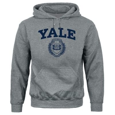 Barnesmith Yale University Bulldogs Hooded Sweatshirt, Heritage, Charcoal Grey, Large