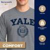 Ivysport Yale University Bulldogs Long Sleeve Adult Unisex T-Shirt, Heritage, Charcoal Grey, Small view 3