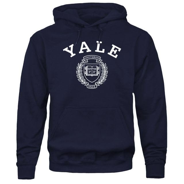 Barnesmith Yale University Bulldogs Hooded Sweatshirt, Heritage, Navy, XX-Large