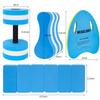 NEAGLORY 5 Pieces Water Aerobics Set Aquatic Exercise Set Pool Fitness Equipment with Foam Dumbbell, Swim Kickboard, Pull Buoy, Aquatic Swim Belt for Water Workout, Blue view 2