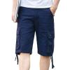Maiyifu-GJ Mens Outdoor Casual Cargo Shorts Lightweight Multi Pocket Short Pants Relaxed Fit Summer Hiking Military Short (Dark Blue,34) view 1