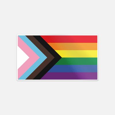 Progress Pride Flag Car Bumper Vinyl Sticker Decal