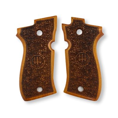 Zib Grips for Beretta F81 / F84, Real Wood Grips  Fits 81F, 81FS, 81BB, 84F, 84FS, 84 Cheetah  Durable, Comfortable, Easy Install
