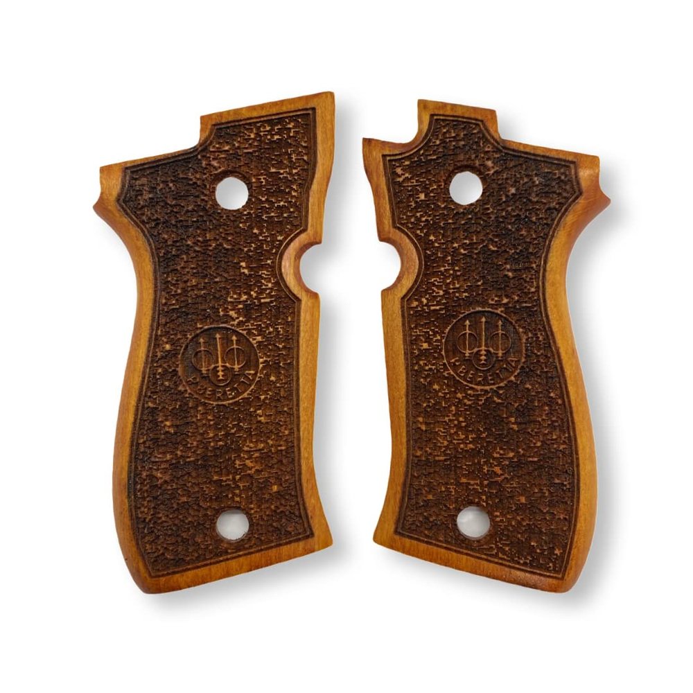 Zib Grips for Beretta F81 / F84, Real Wood Grips Fits 81F, 81FS, 81BB, 84F, 84FS, 84 Cheetah Durable, Comfortable, Easy Install