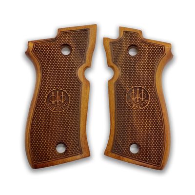 Zib Grips for Beretta F81 / F84, Real Wood Grips  Fits 81F, 81FS, 81BB, 84F, 84FS, 84 Cheetah  Durable, Comfortable, Easy Install