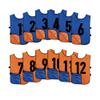 Saaifuu 12 Pack Reversible Numbered Pinnies, Double Sided Scrimmage Vest,Team Practice Jerseys for Kids and Adult(Orange/Dark Blue, XL) view 1