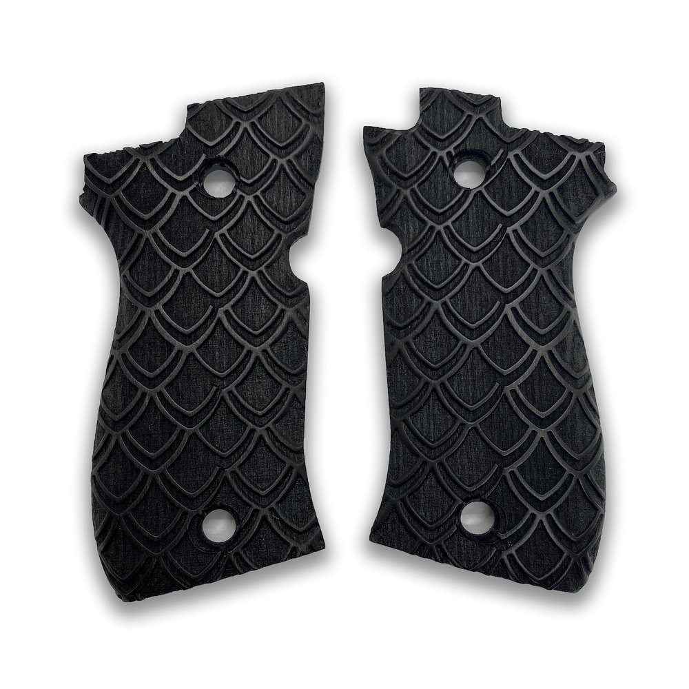 Zib Grips for Beretta F81 / F84, Real Wood Grips  Fits 81F, 81FS, 81BB, 84F, 84FS, 84 Cheetah  Durable, Comfortable, Easy Install
