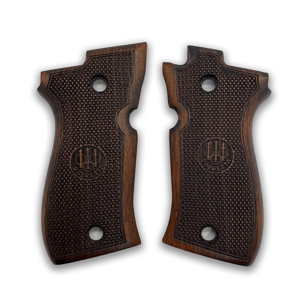 Zib Grips for Beretta F81 / F84, Real Wood Grips Fits 81F, 81FS, 81BB, 84F, 84FS, 84 Cheetah Durable, Comfortable, Easy Install