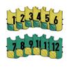 Saaifuu 12 Pack Reversible Numbered Pinnies, Double Sided Scrimmage Vest,Team Practice Jerseys for Kids and Adult(Grass Green/Yellow, XL) view 1