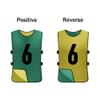 Saaifuu 12 Pack Reversible Numbered Pinnies, Double Sided Scrimmage Vest,Team Practice Jerseys for Kids and Adult(Grass Green/Yellow, XL) view 2