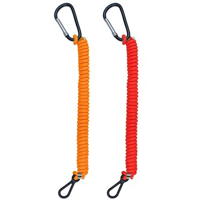 8M0092850 Boat Kill Switch Lanyard Compatible with Mercruiser Marine Emergency Tether - Replacement for 823037A09 Red + Orange Cord 54 Inch/137cm Long Aluminum Alloy Clip