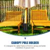 BESPORTBLE 1set Camping Tent Rod Holder Reinforced Awning Support Bracket for Tents and Umbrellas Lightweight Fixing Tube Ground Stakes for Outdoor Activities view 4