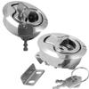 WJSKDQ 4PCS Boat Hatch LatchesFlush Pull Slam Latch Marine or Boat Door Deck Hatch 1/4" - Locking Style Boat Hatch Handle Marine Hatch Latch Lock Silver view 2