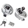 WJSKDQ 4PCS Boat Hatch LatchesFlush Pull Slam Latch Marine or Boat Door Deck Hatch 1/4" - Locking Style Boat Hatch Handle Marine Hatch Latch Lock Silver view 4
