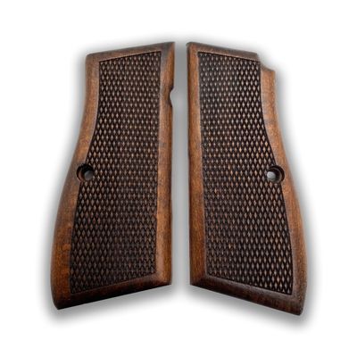 ZibGrips Classical Series Browning Hi Power Wood Grips, Browning Hi-Power Wood Grip, HP 14 Grips, Browning hi Power Cachas - Empuadura, Pistol Grip, Veteran Gift (Classic Chestnut)