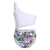 Family Matching Swimwear Ruffle Swimsuit Striped Bikini Set for Mommy and Me Casual Family Swimsuits Floral Beachwear Set Summer Bathing Suit White Small view 3