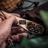 Handcrafted Wooden Camping Utensil - 100% Natural Hardwood with Micro Carabiner & Leather Lanyard - Traditional Nordic Wood Design - Lightweight & Durable (Kanu Spoon) view 2