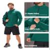 MAGCOMSEN Mens Quarter Zip Golf Shirts Long Sleeve Running Athletic Sweatshirts 1/4 Zip Thermal Pullover Emerald Green,M view 4