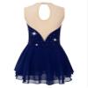 Agoky Big Girls' Kids Sparkly Ice Figure Skating Roller Skating Dress Gymnastic Tutu Skirted Leotard Costume Dark Blue A 7-8 view 4