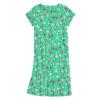 Womens Sleep Shirts Nightgowns Cotton Sleep Dress Short Sleeve Night Gown Nightwear Casual Sleepwear Soft Pajamas Dress Flamingo On Green XL view 1
