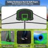 Lyromix Upgraded 16FT Trampoline with Lights, Large Outdoor Trampoline with Sprinkler,Basketball Hoop and Net, Capacity for 5-8 Kids and Adults, Teal Blue view 3