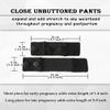 KUNINDOME Combination of Maternity Shirts Extenders and Pants Waist Extenders, Seamless Maternity Belly Band, Black, XX-Large view 2