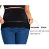 KUNINDOME Combination of Maternity Shirts Extenders and Pants Waist Extenders, Seamless Maternity Belly Band, Black, XX-Large view 4