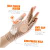 COHEALI Uv Protection Driving Gloves Women Non-Slip Half Finger Sunblock Gloves for Outdoor Activities Beige 1 Pair view 2