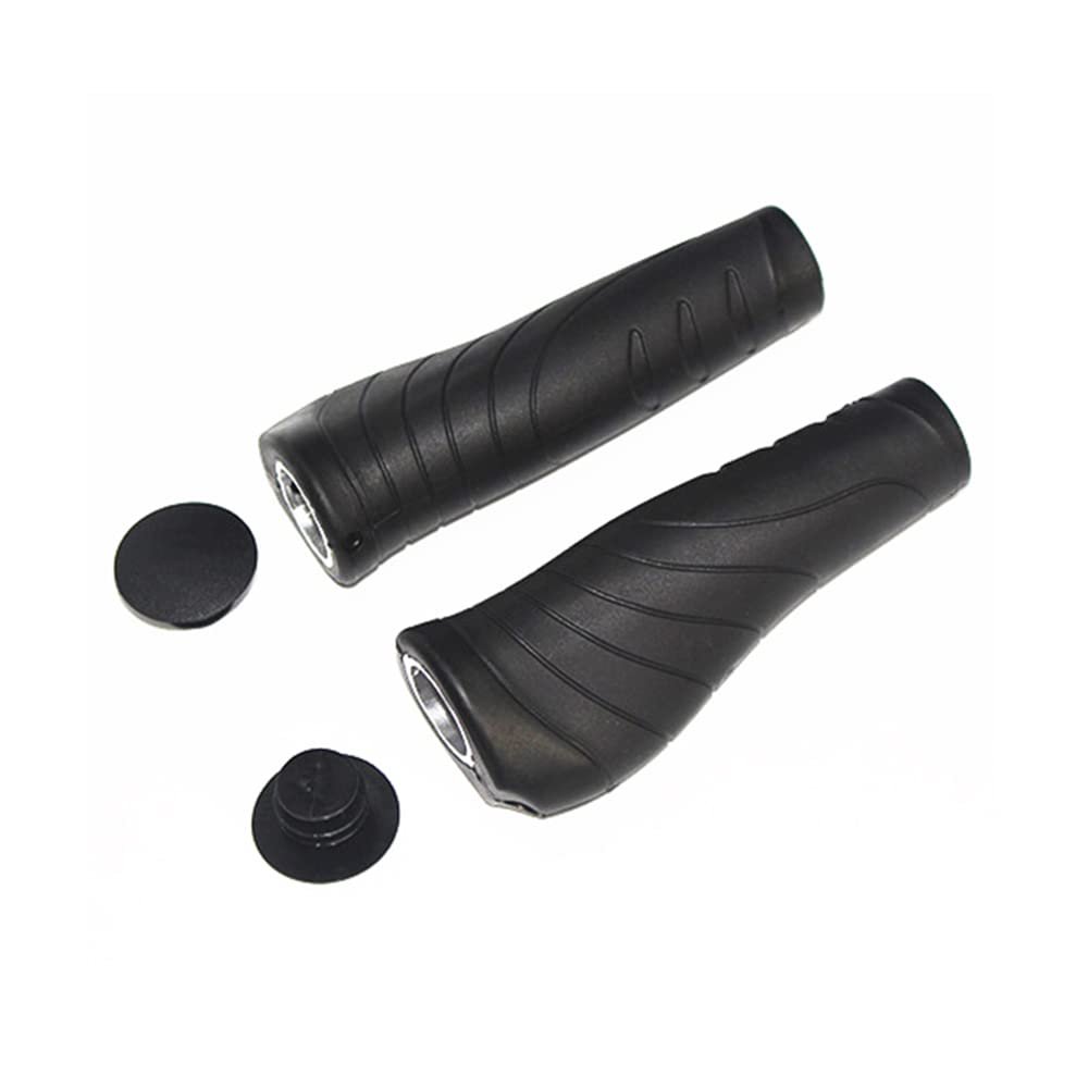 1 Pair TPR Rubber Bicycle Grips Mountain Bike Gear Shift Grips Cover for MTB,Road Bike (130x22.2mm)