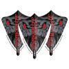 RED DRAGON Peter Wright Snakebite Hardcore Ionic Grey Snake Freestyle Dart Flights - 3 Sets per Pack (9 Dart Flights in Total) view 2