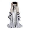 Women's Halloween Costumes Flare Sleeve Princess Dress Vintage Medieval Lace Up Floor Length Victorian Ball Gown White view 1