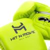 HIT N MOVE All Day Pro Balance Sparring and Bag Boxing Gloves LACE UP, Boxing Gloves Men, Boxing Equipment, Sparring & Bag Gloves for Boxing, Kickboxing, Muay Thai, MMA (Neon Green, 14 OZ) view 2