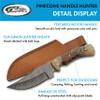 SANZ Damascus Hunting Knife 9.5 Inch - Camping Knife with Acrylic Handle, Full Tang Blade & Sheath for Hunting, Camping & Outdoor uses for Men view 2