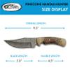 SANZ Damascus Hunting Knife 9.5 Inch - Camping Knife with Acrylic Handle, Full Tang Blade & Sheath for Hunting, Camping & Outdoor uses for Men view 3