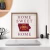 Kendrick Home + Stadium Home Sweet Home Collegiate Framed Square Wood Sign With State And Team Logo (12x12, Home Sweet Home Iowa State) view 2