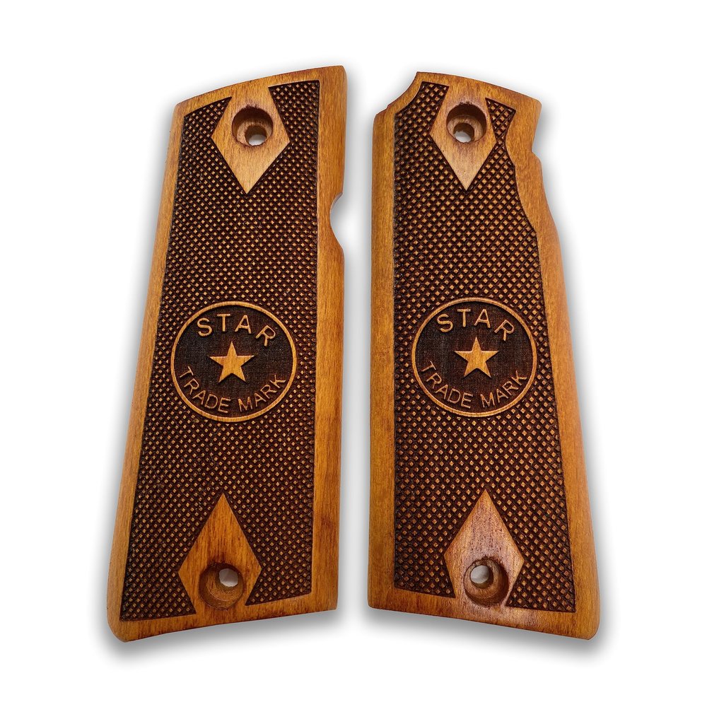Zib Grips, Wooden Grips Compatible with Compatible with Star Sper B Pistol Grip Handmade from Walnut Wood Ars.06